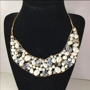 Cezanne water pearl gold plated wedding necklace